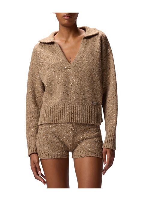 V-neck jumper with rhinestones PINKO | sweaters | 105684 A2U4C3Z